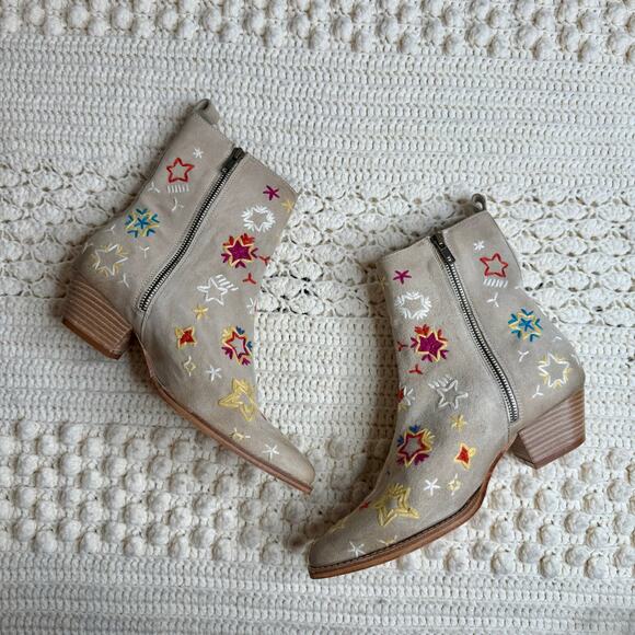 NEW FREE PEOPLE Women's 39 US 8.5 Bowers Embroidered Boot Cowgirl Festival Boho - Picture 14 of 16
